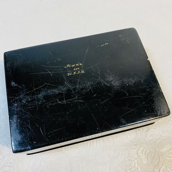 3 Fedoskino Hand Painted Lacquer Boxes USSR - Picture 15 of 16